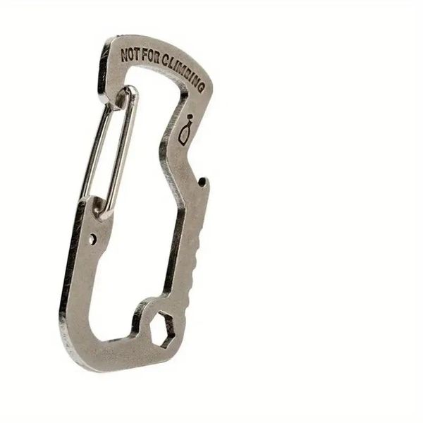 Карабін з нержавіючої сталі Steel D-Shape Carabiner 110 фото