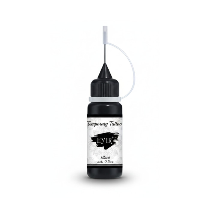 Хна для тимчасового тату EYIR Temporary Tattoo, колір Чорний, 15 мл