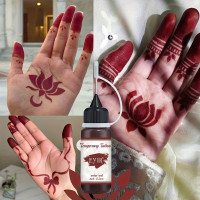 Хна для временного тату EYIR Temporary Tattoo, цвет Бордовый, 15 мл