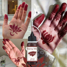 Хна для тимчасового тату EYIR Temporary Tattoo, колір Бордовий, 15 мл