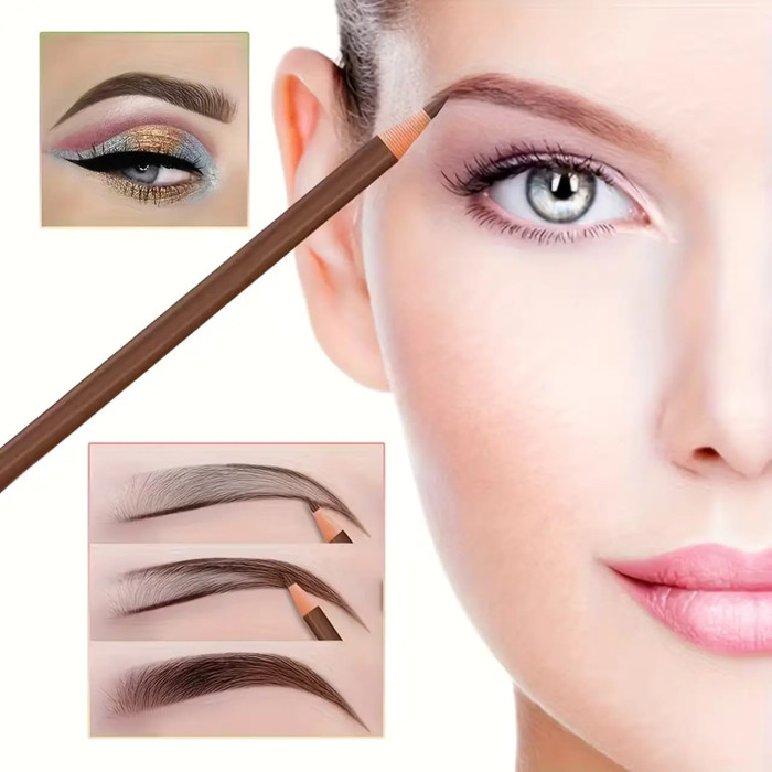 Косметичний водостійкий олівець для брів і очей Heng Ge Cosmetic Art, відтінок 01 Black, з Точилкою