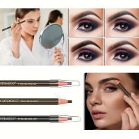 Косметичний водостійкий олівець для брів і очей Heng Ge Cosmetic Art, відтінок 03 Dark Brown, з Точилкою