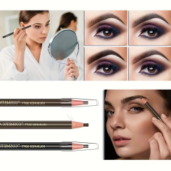 Косметичний водостійкий олівець для брів і очей Heng Ge Cosmetic Art, відтінок 03 Dark Brown, з Точилкою