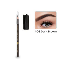 Косметичний водостійкий олівець для брів і очей Heng Ge Cosmetic Art, відтінок 03 Dark Brown, з Точилкою
