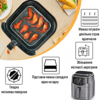 Решітка для аерогрилю трьохрівнева, Срібляста, 20х20х9 см