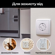 Заглушки для розеток защитные, Белые, 10 шт