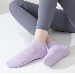 Шкарпетки для йоги та пілатесу, короткі, дихаючі, Yoga Sports Лавандові 35-41