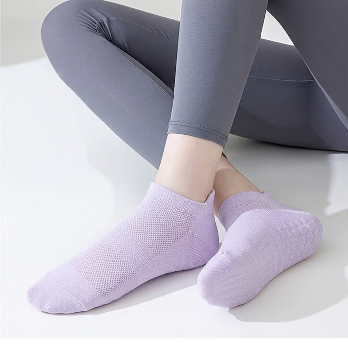 Шкарпетки для йоги та пілатесу, короткі, дихаючі, Yoga Sports Лавандові 35-41