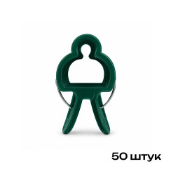 Кліпси для підв'язки рослин, Зелені, 50 шт