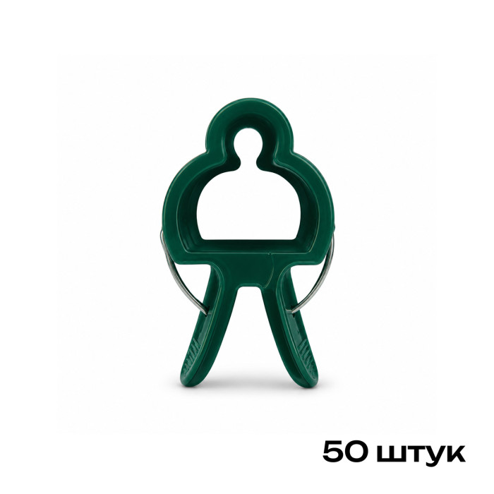 Кліпси для підв'язки рослин, Зелені, 50 шт