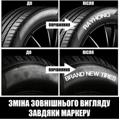 Маркер для автомобільних шин, Білий