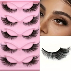 Вії накладні на стрічці Fox Eye, 5 пар, Чорні