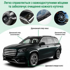 Щетка для чистки дренажных отверстий автомобиля, Зеленая