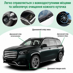 Щітка для чищення дренажних отворів автомобіля, Зелена