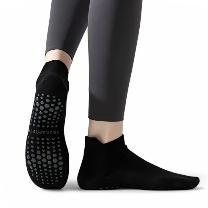 Шкарпетки для йоги та пілатесу, короткі, дихаючі, Yoga Sports 35-41 Чорні