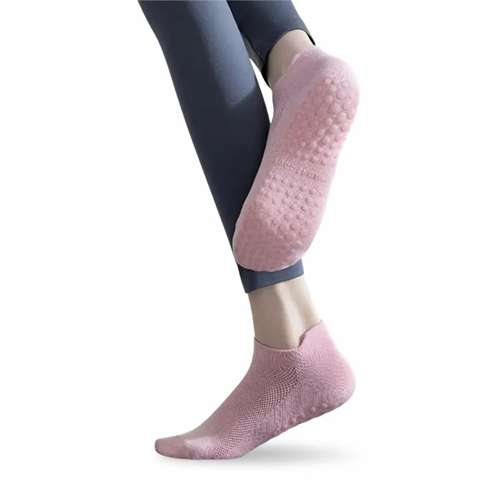 Носки для йоги и пилатеса, короткие, дышащие, Yoga Sports 35-41 Розовые