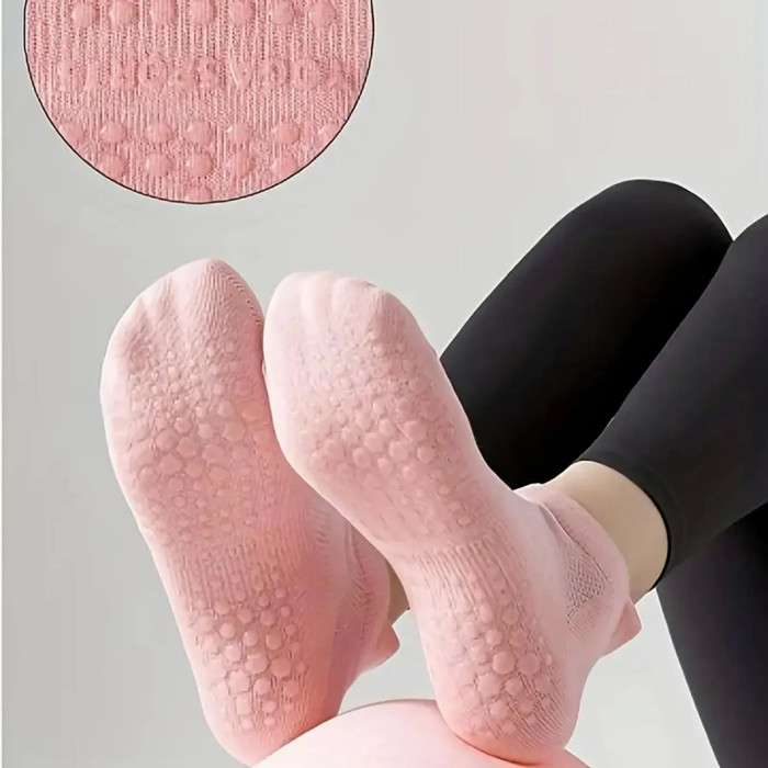 Носки для йоги и пилатеса, короткие, дышащие, Yoga Sports 35-41 Розовые