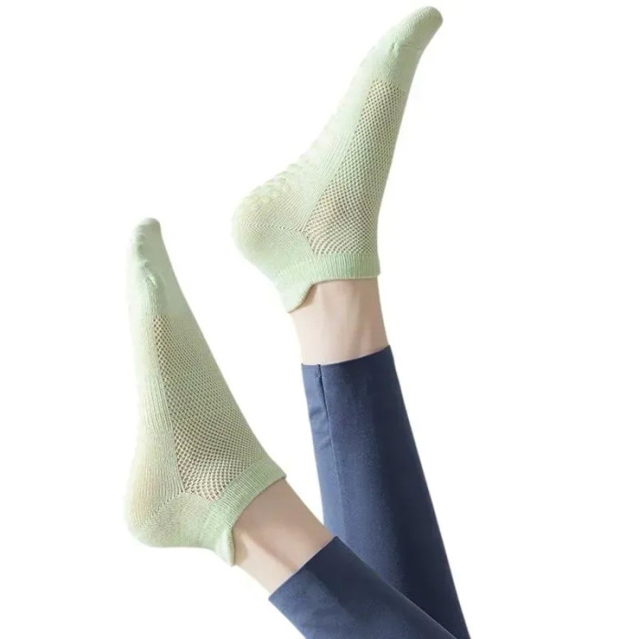Носки для йоги и пилатеса, короткие, дышащие, Yoga Sports 35-41 Зеленые