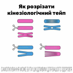 Кінезіо тейп еластичний для спорту, реабілітації та косметології 5х5см, 5м. Рожевий