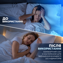 Світлозатемнюючі наклейки стікери для затемнення світлодіодів та дисплеїв, 2 аркуші, Чорні
