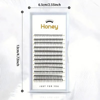 Набір з 228шт Вій “Пір’я” для нарощування 8–15 мм, вигин C
