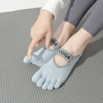Носки для йоги и пилатеса Yoga с пальчиками 35-40 Голубые