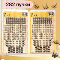 Набор пучковых ресниц в корейском стиле, 282 пучка