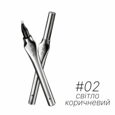 Ультратонкий подвійний маркер для брів AMG Світло-коричневий
