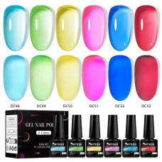 Набір прозорих гель-лаків MTSSII Jelly Nail Gel, 6 шт