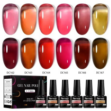 Набір прозорих гель-лаків MTSSII Jelly Nail Gel, 6 шт