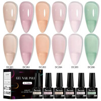 Набір прозорих гель-лаків MTSSII Jelly Nail Gel, 6 шт