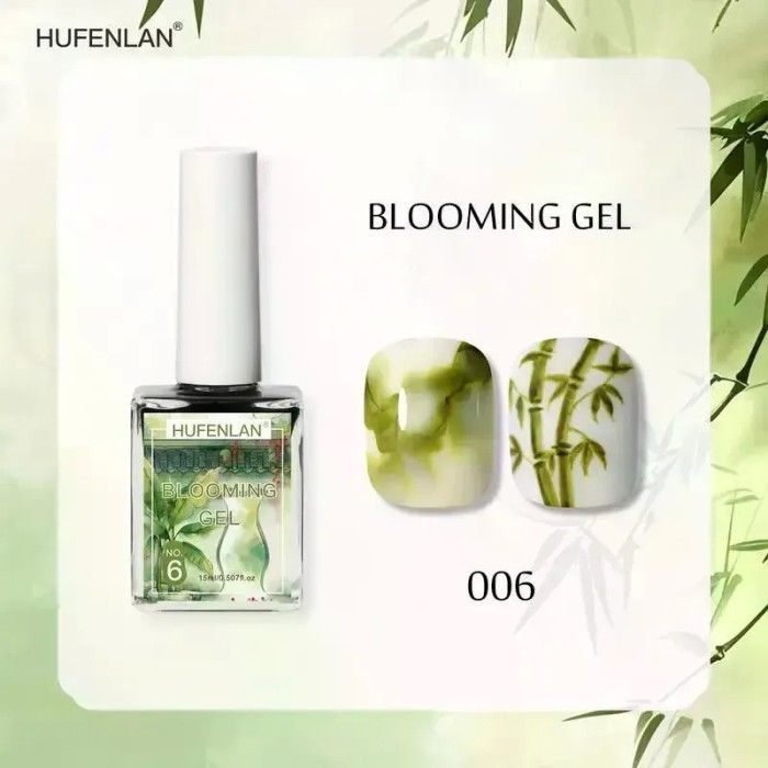 Набір Hufenlan Blooming Gel — 6 кольорів для акварельного дизайну