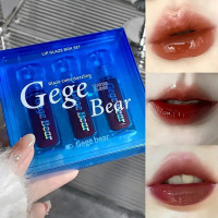 Набір дзеркальних блисків-тінтів Gege Bear blue з фруктовим ароматом, 3 шт