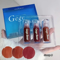 Набір дзеркальних блисків-тінтів Gege Bear blue з фруктовим ароматом, 3 шт