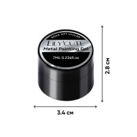 Зеркальный серебряный гель-лак для дизайна LILYCUTE Metal Painting Gel, 7 мл