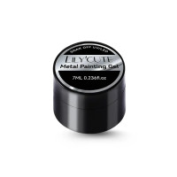 Зеркальный серебряный гель-лак для дизайна LILYCUTE Metal Painting Gel, 7 мл