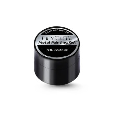 Дзеркальний срібний гель-лак для дизайну LILYCUTE Metal Painting Gel, 7 мл