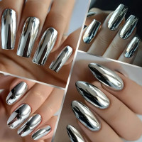 Зеркальный серебряный гель-лак для дизайна LILYCUTE Metal Painting Gel, 7 мл