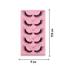 Ресницы накладные на ленте Doll Eye, 5 пар, чёрные, натуральный объём