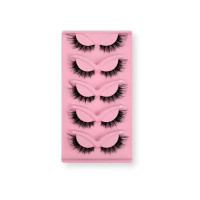 Вії накладні на стрічці Doll Eye, 5 пар, чорні, натуральний об’єм