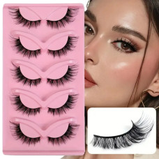 Ресницы накладные на ленте Doll Eye, 5 пар, чёрные, натуральный объём