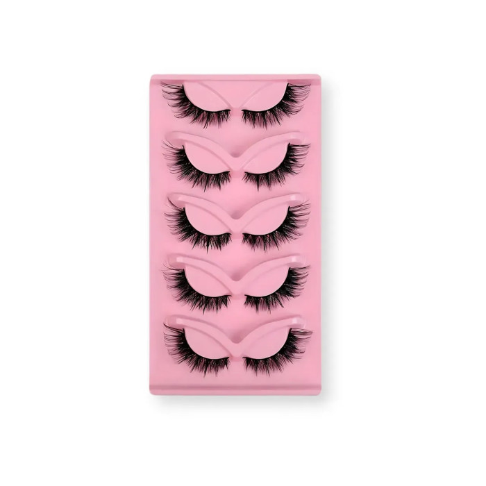 Ресницы накладные на ленте Doll Eye, 5 пар, чёрные, натуральный объём