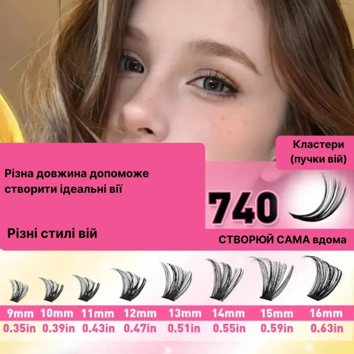Подарунковий набір пучкових вій для DIY
