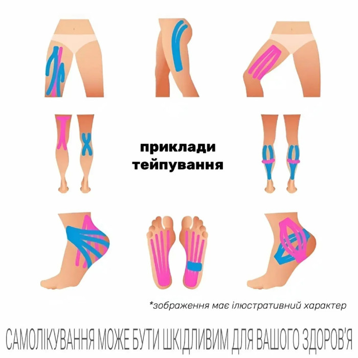 Кинезио тейп эластичный чёрный 2,5х2,5 см, 5 м