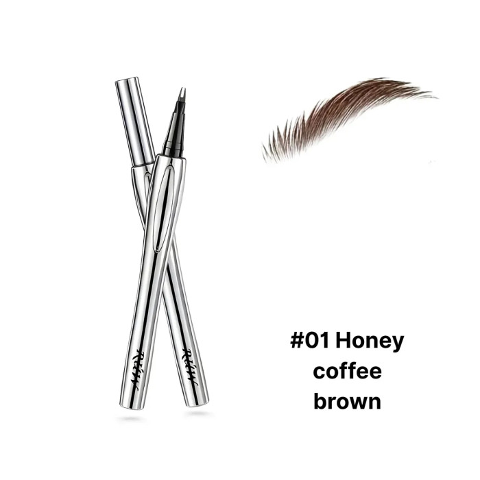 Подвійний тонкий маркер для брів RUW #01 Honey coffee brown