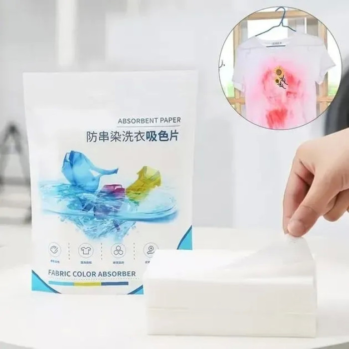 Серветки для прання Absorbent Paper, 50 штук