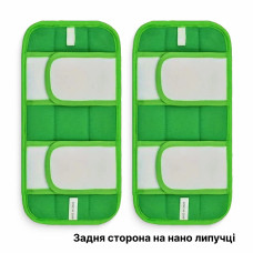 Набір 2 шт. змінних махрових насадок для швабри, Зелені 28,5х14см