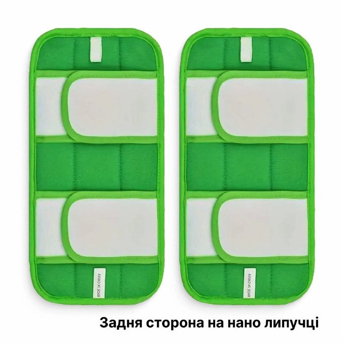 Сменные махровые насадки для швабры, Зеленые 28,5х14 см