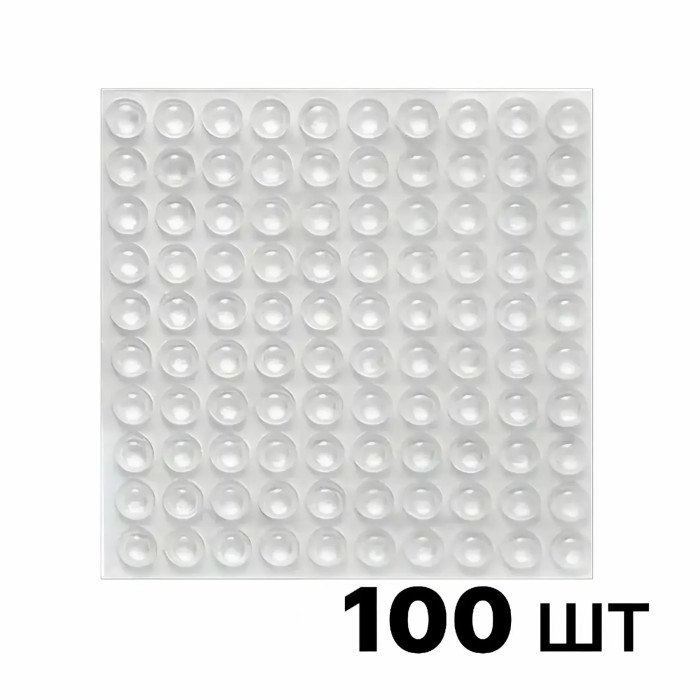 Самоклеящиеся силиконовые амортизаторы 6×1,5мм, 100 шт, прозрачные