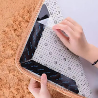 Антиковзаючі наклейки L-подібної форми для фіксації килимів 8шт Чорні